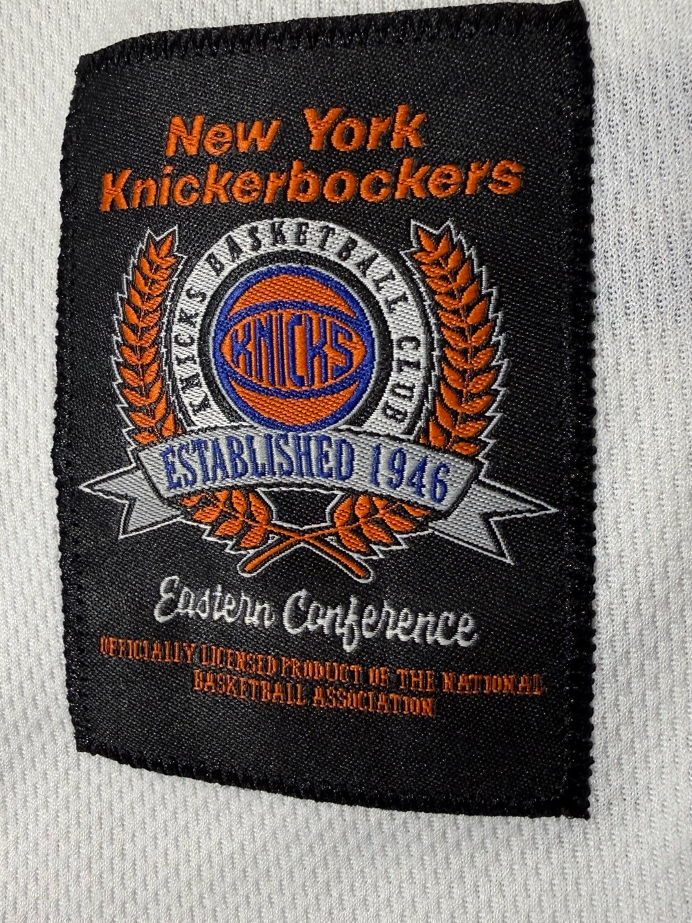NBA New York Knicks Patch Logo Tag — White, Orange & Blue - Picture 2 of 5